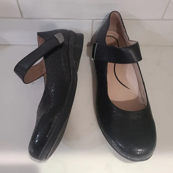 Dansko Audrey Mary Jane Black Leather Shoes Size 41 | 10.5 - 11 - Picture 12 of 16